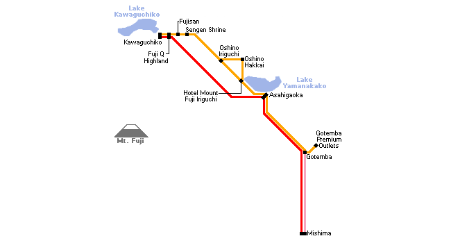 Bus Timetable: Mishima-Gotemba-Kawaguchiko