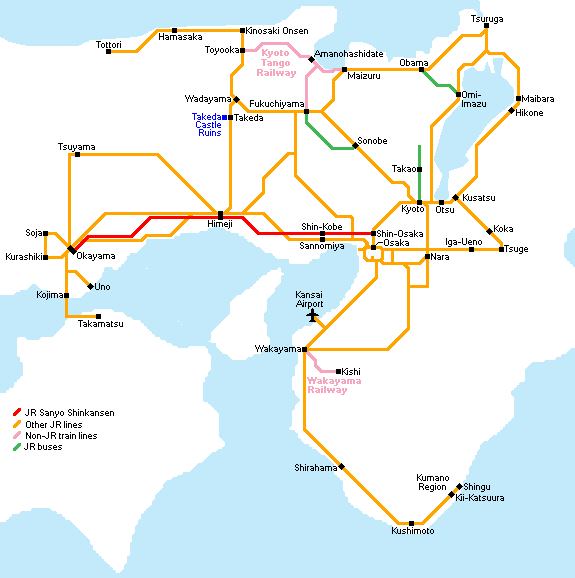 Japan Rail Passes para región de Kansai (transporte) - Forum Japan and Korea