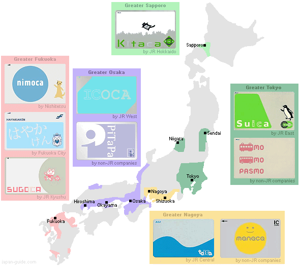 Tarjetas prepago transportes en Japón: SUICA, PASMO, ICOCA - Forum Japan and Korea