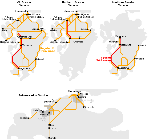 Image result for kyushu rail map