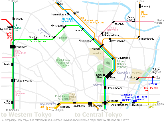 Komagome, Sugamo paradas Línea Yamanote tren en Tokio - Estación de Shimbashi Línea Yamanote Tokio Japón ✈️ Foro Japón y Corea